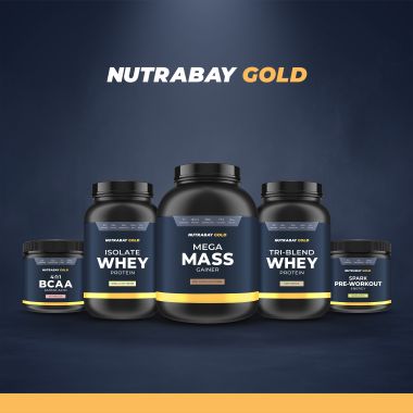 NUTRABAY: Nutrabay Gold 100% Whey Protein Isolate with Digestive Enzymes - 1Kg