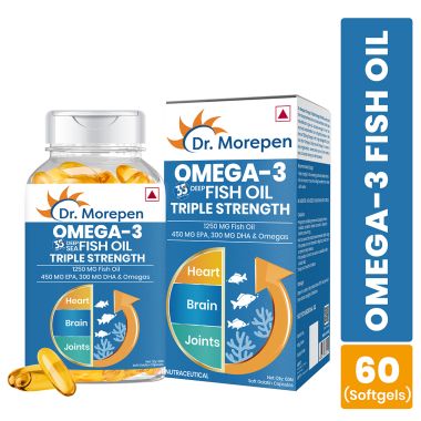 Dr. Morepen: Omega 3 Deep Sea Fish Oil Triple Strength - 60 Softgels