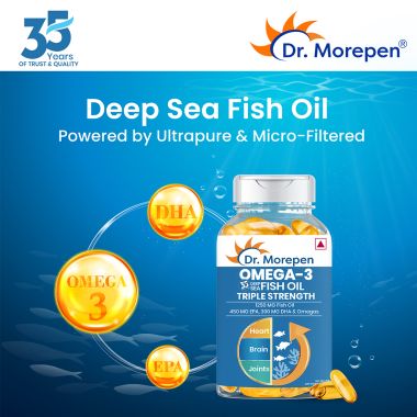 Dr. Morepen: Omega 3 Deep Sea Fish Oil Triple Strength - 60 Softgels