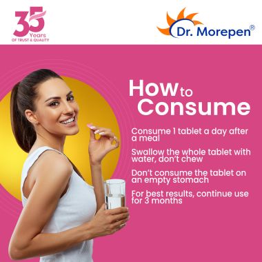 Dr. Morepen: Biotin+ | For Hair Growth, Skin & Nails | 60 Tablets