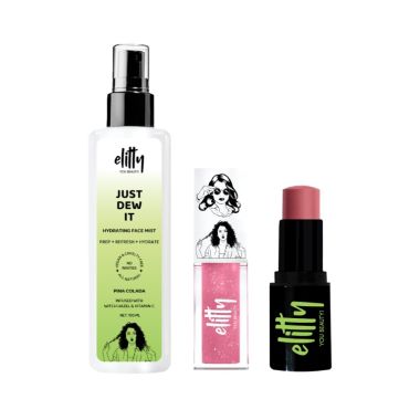 Elitty Beauty: No Filter Needed  (Spray -Pina Colada, Lip Gloss - Pretty Chill, Tint -Levitating) - Pink Please Combo