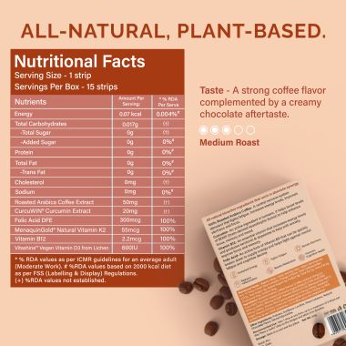 Wellbeing Nutrition: Melts Energy Mocha - Chocolate - 15 Oral Strips