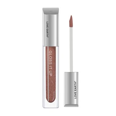 Love Earth: Lip Gloss Honey Dip Brown Glitter - 3ml