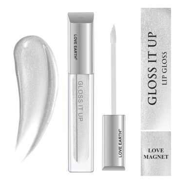 Love Earth: Lip Gloss Love Magnet Silver Glitter - 3ml