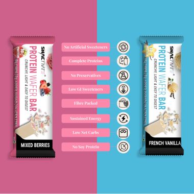 Snactivate: Protein Wafer Bar - French Vanilla And Mixed Berries Combo - Pack of 12