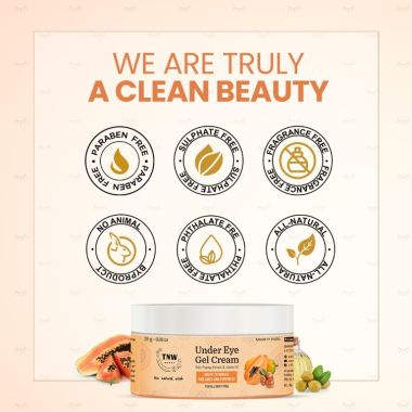 TNW - The Natural Wash: Papaya Under Eye Gel Cream with Papaya and Jojoba Oil - 25gm
