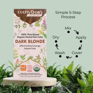 Cultivator's: Organic Hair Colour Herbal Hair Colour for Women and Men (Dark Blonde) - 100gm