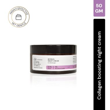 Deconstruct Skincare: Deconstruct Retinol night cream - 0.1% Retinol + 1% Beta-Glucan Complex | 50 gm