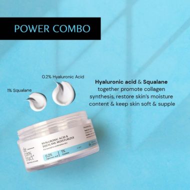 Deconstruct Skincare: Deconstruct Hyaluronic Acid & Squalane Moisturizer - 0.2% Hyaluronic acid 1% Squalane | 50 gm