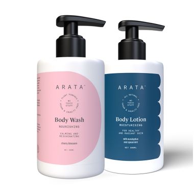 Arata: Hydrating Bath & Body Combo - Body Wash & Body Lotion - 300ml Each