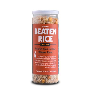 Omay Foods: Beaten Brown Rice - Desi Mix -  115gm