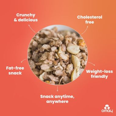 Omay Foods: Beaten Brown Rice Pouch - Desi Mix - 400gm