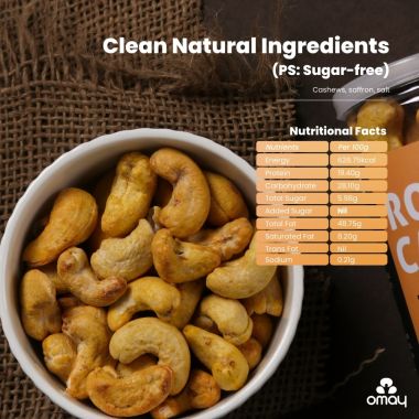Omay Foods: Classic Salted Roasted Cashews - 400gm