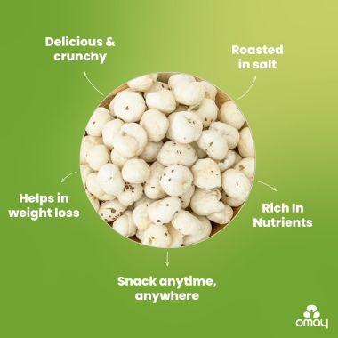 Omay Foods: Salted Roasted Makhana - Pack of 2 - 30gm Each