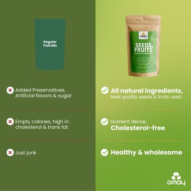 Omay Foods: Seeds & Fruits Mix Pouch - 400gm