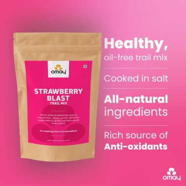 Omay Foods: Strawberry Blast Trail Mix Pouch - 400gm