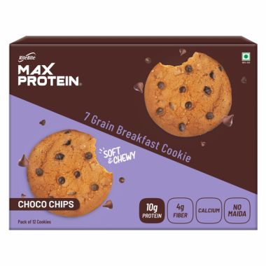 RiteBite Max Protein: Cookies Choco Chips [Pack of 12 ] - 660gm