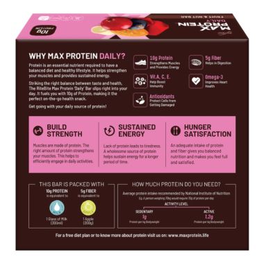 RiteBite Max Protein: Daily Fruit & Nut [Pack of 6] - 300gm