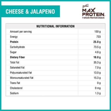 RiteBite Max Protein: Chips - Cheese & Jalapeno [Pack of 3] -360gm