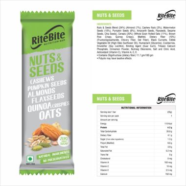 RiteBite Max Protein: Nutrition Assorted Bar (Pack of 10) - 375gm