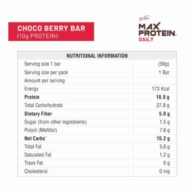 RiteBite Max Protein: Daily Choco Berry [Pack of 24] - 1200gm