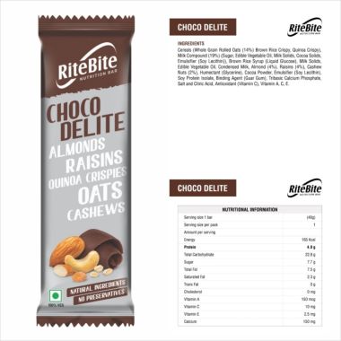 RiteBite Max Protein: Nutrition Assorted Bar (Pack of 10) - 375gm