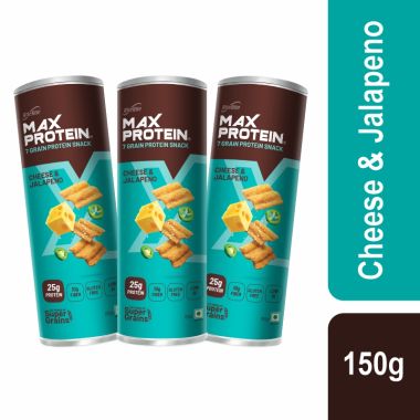 RiteBite Max Protein: Chips - Cheese & Jalapeno [Pack of 3] -360gm