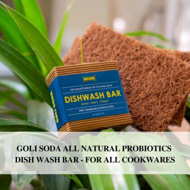 GOLI SODA: All Natural Probiotics Dish Wash Bar - 90gm