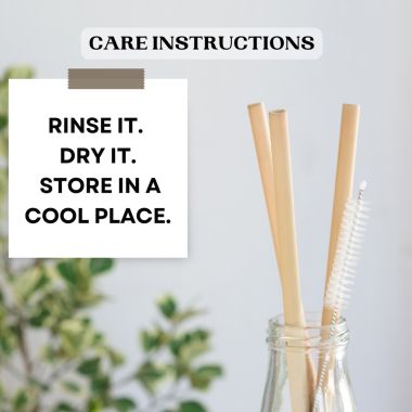 GOLI SODA: Reusable Bamboo Straws With Easy Carry Travel Pouch Pack of 6