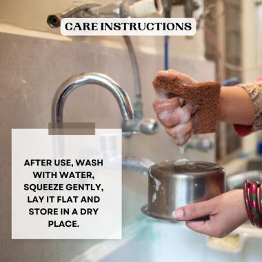 GOLI SODA: Natural Coconut Coir Dishwashing Scrub Pads - Pack Of 6