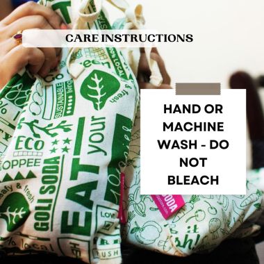 GOLI SODA: Go Green Reusable Cotton Produce Bags For Storage - Small Pack of 4