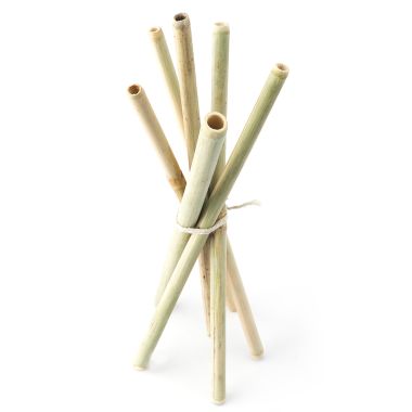 GOLI SODA: Reusable Bamboo Straws With Easy Carry Travel Pouch Pack of 6