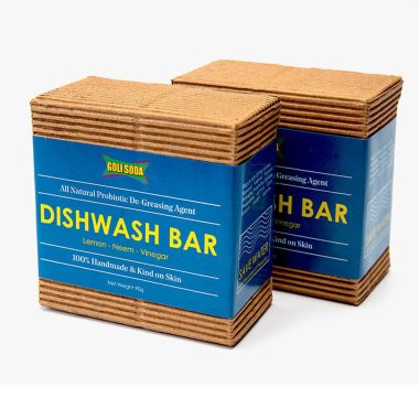 GOLI SODA: All Natural Probiotics Dish Wash Bar - 90gm Pack Of 2