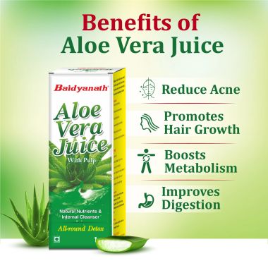 Baidyanath: Aloe Vera Juice - All Natural tonic for Immunity |Better digestion and Glowing skin- 1L