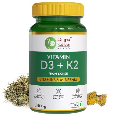 Pure Nutrition: Vitamin D3 + K2 Tablets - 60 Tablets