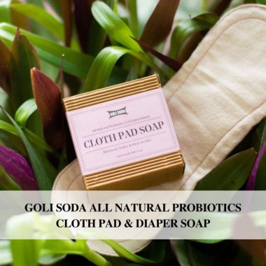 GOLI SODA: All Natural Probiotics Cloth Pad Diaper Soap Soap - 90gm (Pack Of 2)