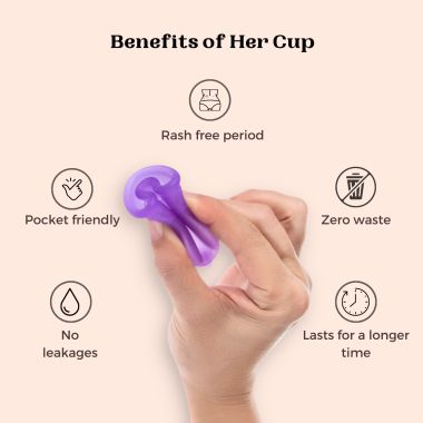 GOLI SODA: Her Cup Reusable Menstrual Cup for Women - Fushia