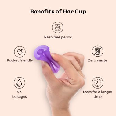 GOLI SODA: Her Cup Reusable Menstrual Cup for Women - Teal