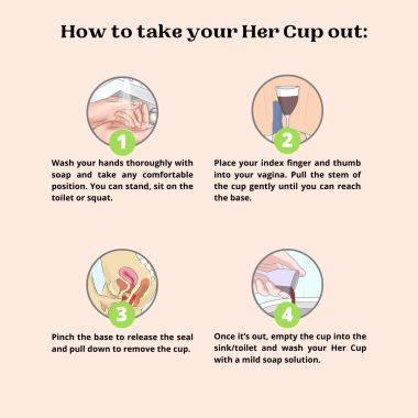 GOLI SODA: Her Cup Reusable Menstrual Cup for Women - Teal