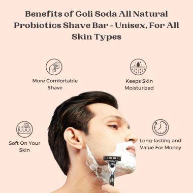 GOLI SODA: All Natural Probiotics Shave Bar - 90gm (Pack Of 2)