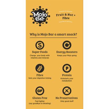 MOJO BAR: Fruit & Nut Bar + Fibre - Pack of 15