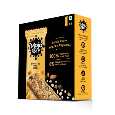MOJO BAR: Fruit & Nut Bar + Fibre - Pack of 6