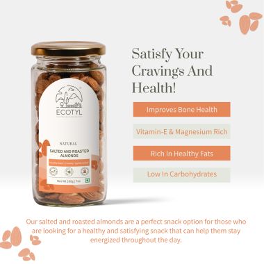 Ecotyl: Natural Roasted and Salted Almonds - 200gm