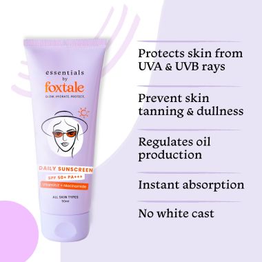 Foxtale: Essentials Brightening SPF 50 Sunscreen - 50ml