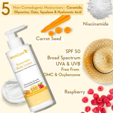 WishCare: SPF50 Sunscreen Body Lotion - 200ml
