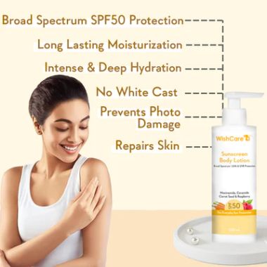 WishCare: SPF50 Sunscreen Body Lotion - 200ml