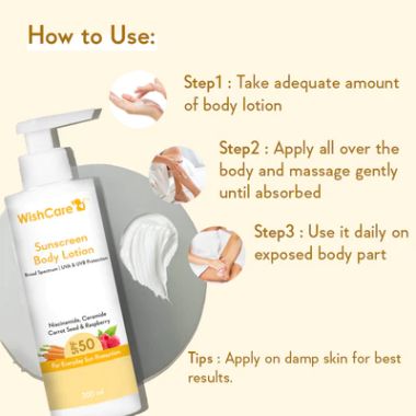 WishCare: SPF50 Sunscreen Body Lotion - 200ml
