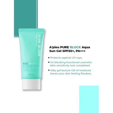 Apieu: Pure Block Aqua Sun Gel SPF50+ & Pa+++ - 50ml