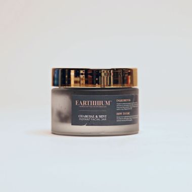 Earthhium: Charcoal & Mint Instant Facial Jar