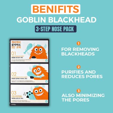 Apieu: Goblin Blackhead 3-Step Nose Pack - 7gm
